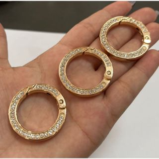 Kit 10 Argola Articulada Com Strass Para Artesanatos ou Bijuterias de Luxo COR PRATA e DOURADO 25mm em Oferta na Shopee