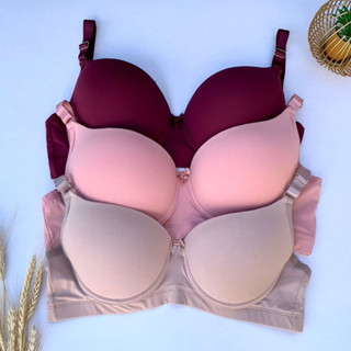 Kit com 3 Sutiãs Plus Size Com Bojo Soutien Reforçado com Alças Largas Aro de Metal Super Confortável em Oferta na Shopee