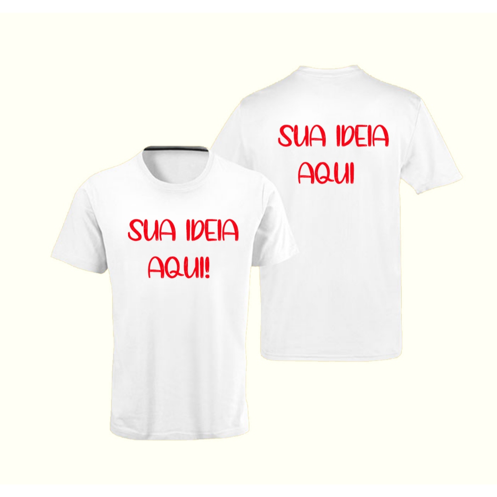 Camiseta Personalizada Sua Estampa Logo Foto em Oferta na Shopee