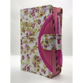 Bíblia Sagrada Tamanho médio 12,5x19 cm Com Harpa palavras de Jesus em vermelho Botão Capa Florida Dourada em Oferta na Shopee