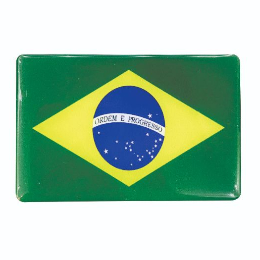 Adesivos 3D Resinado Da Bandeira Do Brasil para Carro Motos, Notebook e etc. 3020 48F8J8U4H8T94