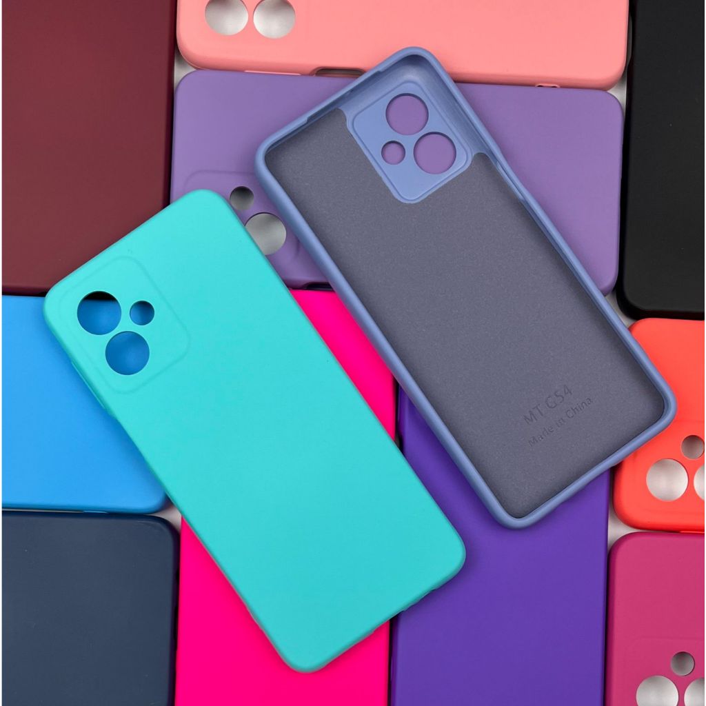 Capa para Protetora Motorola G54 Silicone Proteção de Câmera Interior Aveludado Macia TPU Premium