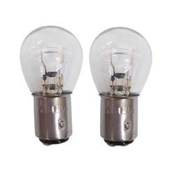 KIT LAMPADA COMUM SIMPLES 1034 CLEAR 2 POLOS P21W 12V CRISTAL CARRO CAMINHÃO