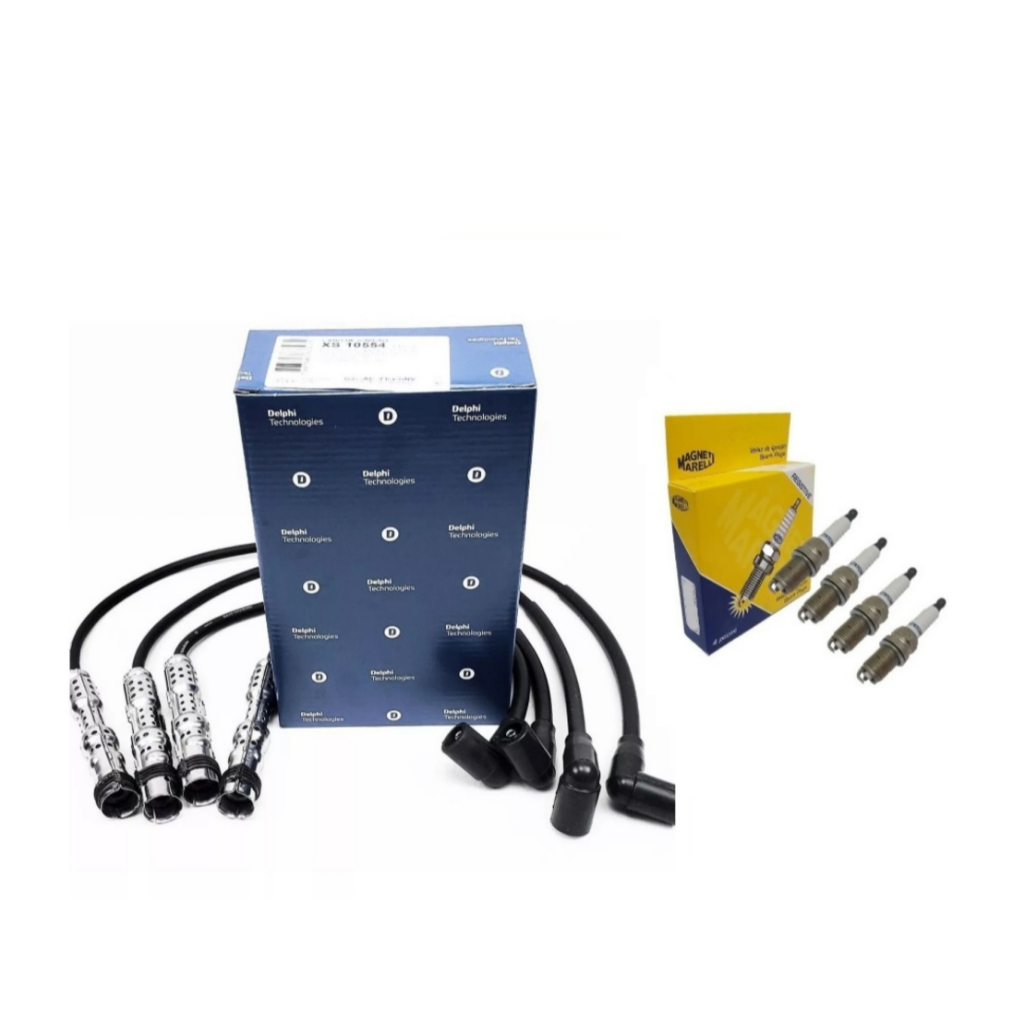 Kit Jogo Cabos E jogo Vela Gol Voyage Fox 1.0 1.6 G5 G6 Original Marelli e Delphi