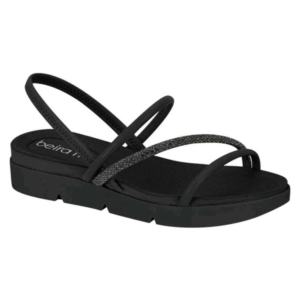 Sandália Papete Feminina Tiras Beira Rio Conforto 8387530