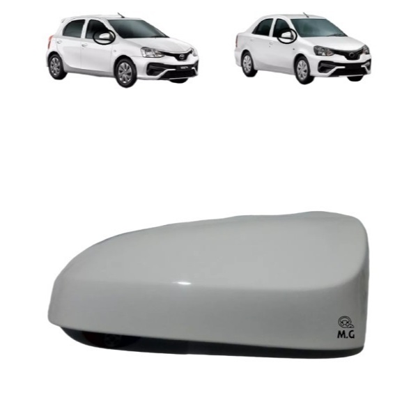 Capa Retrovisor Sem Pisca Original Etios Branco Lado Direito