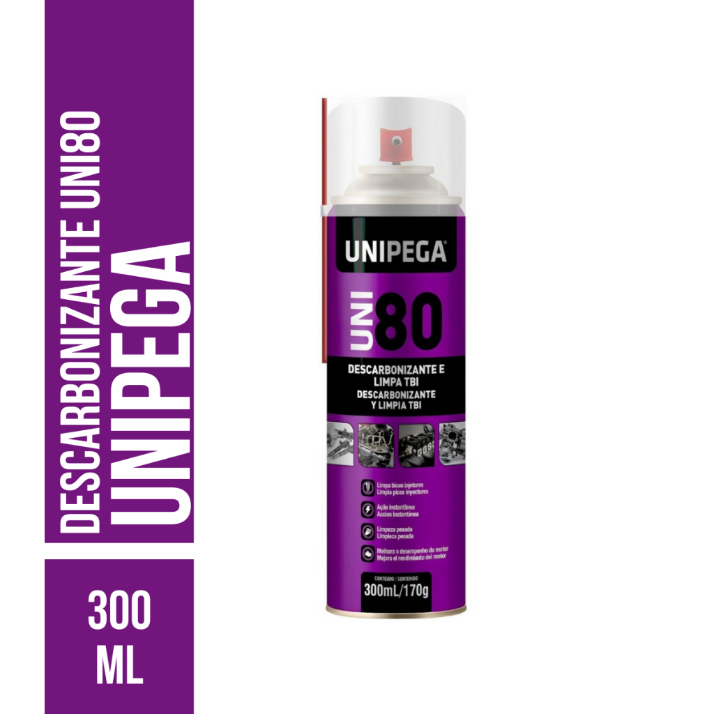 Uni 80 Descarbonizante Limpa Tbi E Carburador 300ml Unipega em Oferta na Shopee