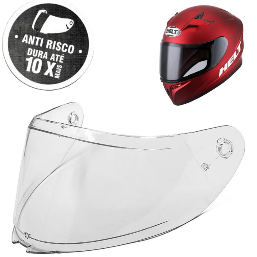 TSF | Viseira Antirisco Cristal Helt Polar, EBF Xtroy FF526, TWO em Oferta na Shopee