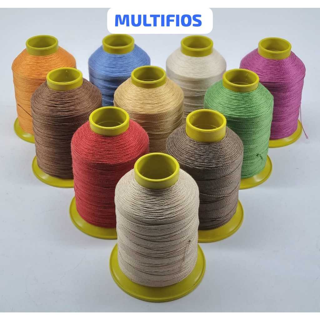 Imagem 01 Linha de nylon **16**  100% Poliamida  para costura , artesanato, japamalas , tapeçaria, selaria,  cores variadas