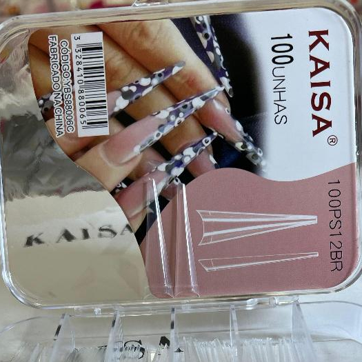 Tips Vamp Extra-Longa Transparente\Natural Com 100und em Oferta na Shopee