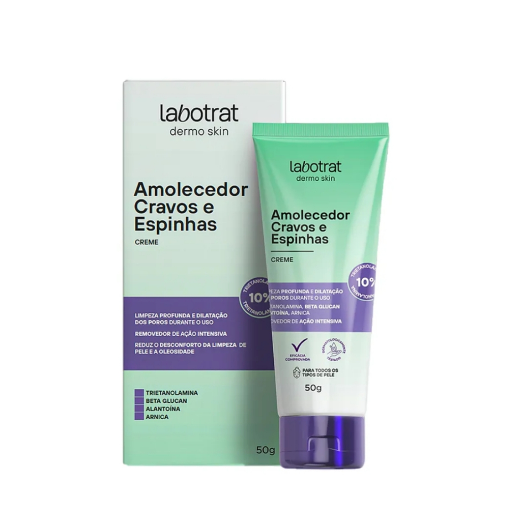 Creme Amolecedor de Cravos e Espinhas Labotrat Dermo Skin 50g - Emoliência e Extração Fácil