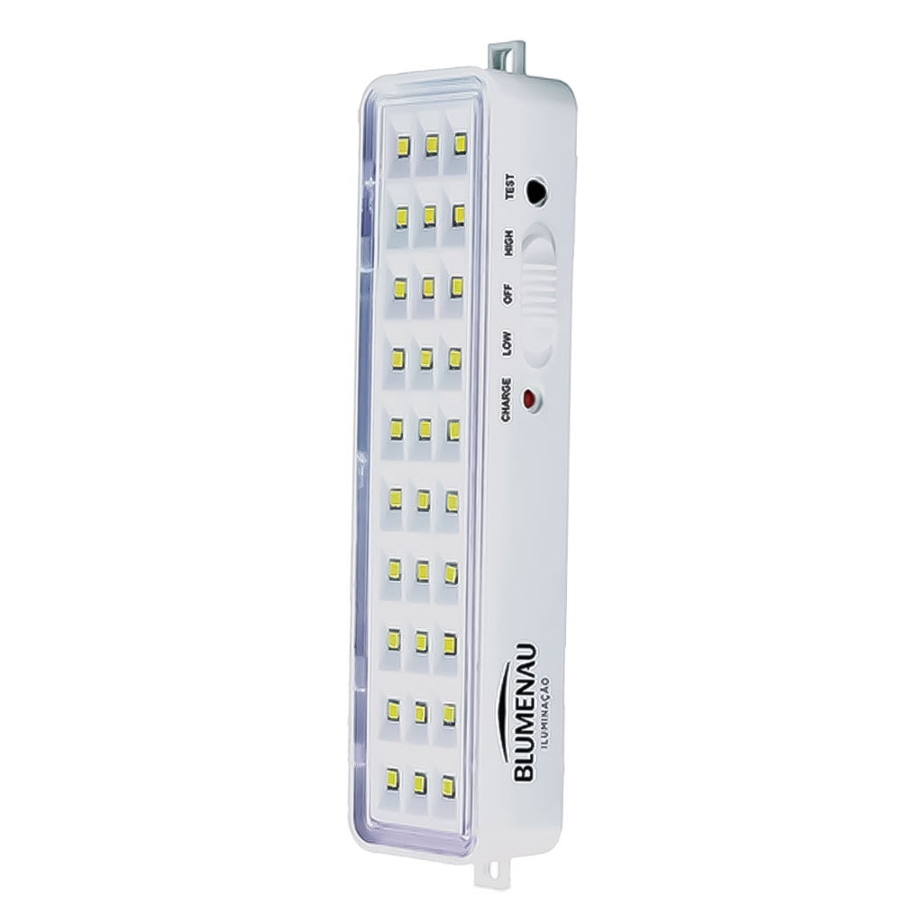 Lâmpada luz Luminária de Emergência 30 LED Recarregável Bivolt Leds Branca Led