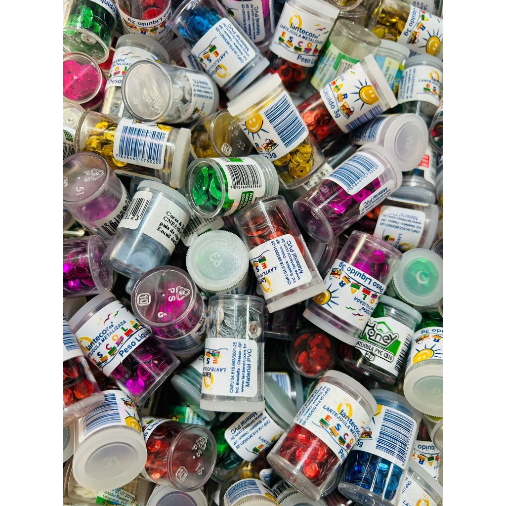 Lantejoula PVC Coloridas Pequenas ou Graúdas 2g em Oferta na Shopee