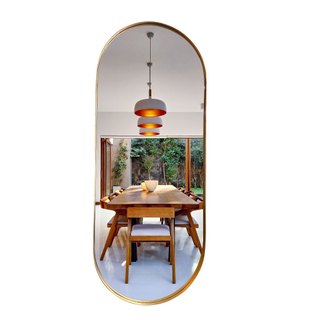Espelho Corpo Inteiro Retrô Industrial Aço 150x60 Mod Pílula em Oferta na Shopee