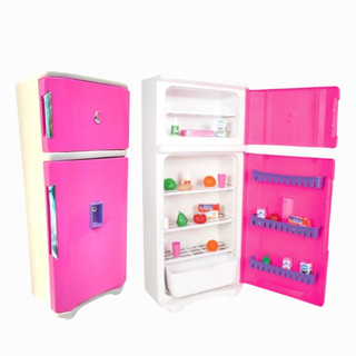Geladeira Infantil Duplex Para Crianças Com Comidinhas Geladeirinha Duas Portas em Oferta na Shopee