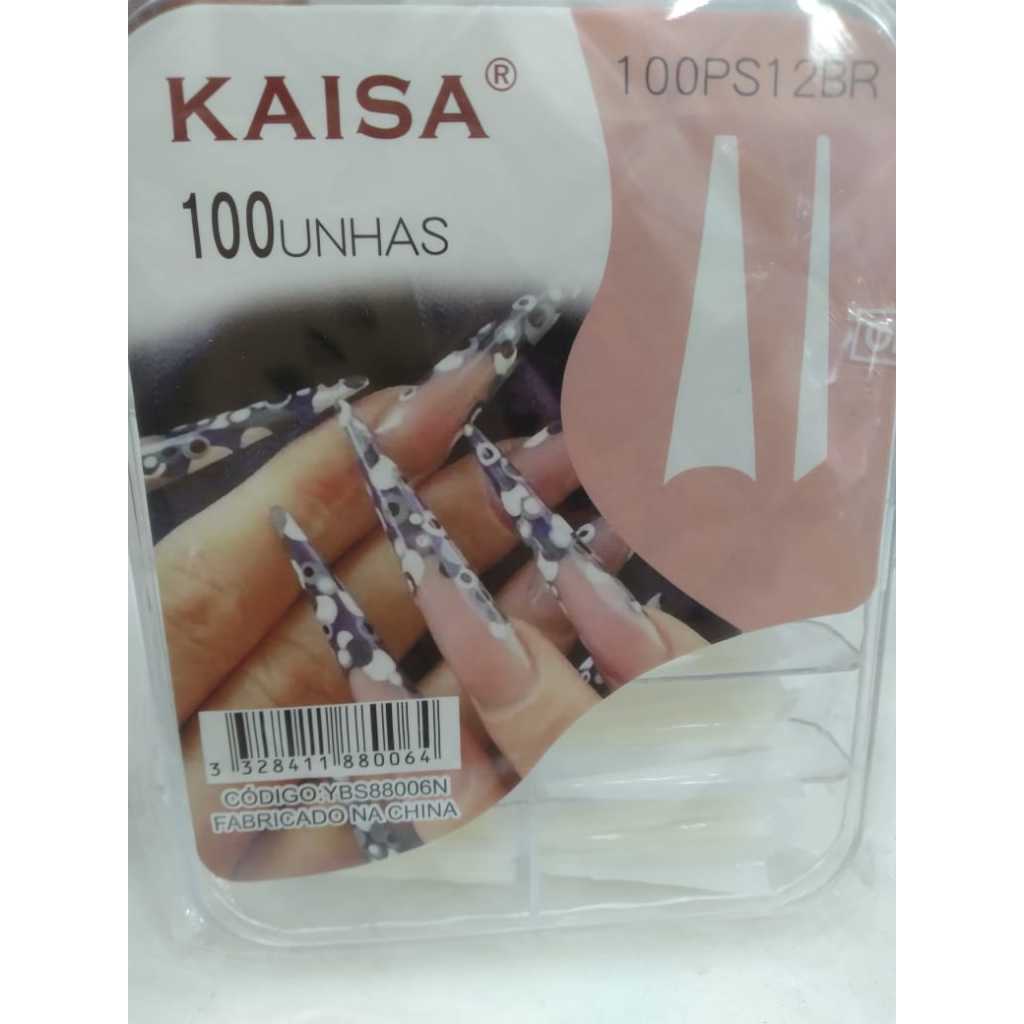 TIPS VAMP ALONGADA COM 100 NATURAL/TRANSPARENTE