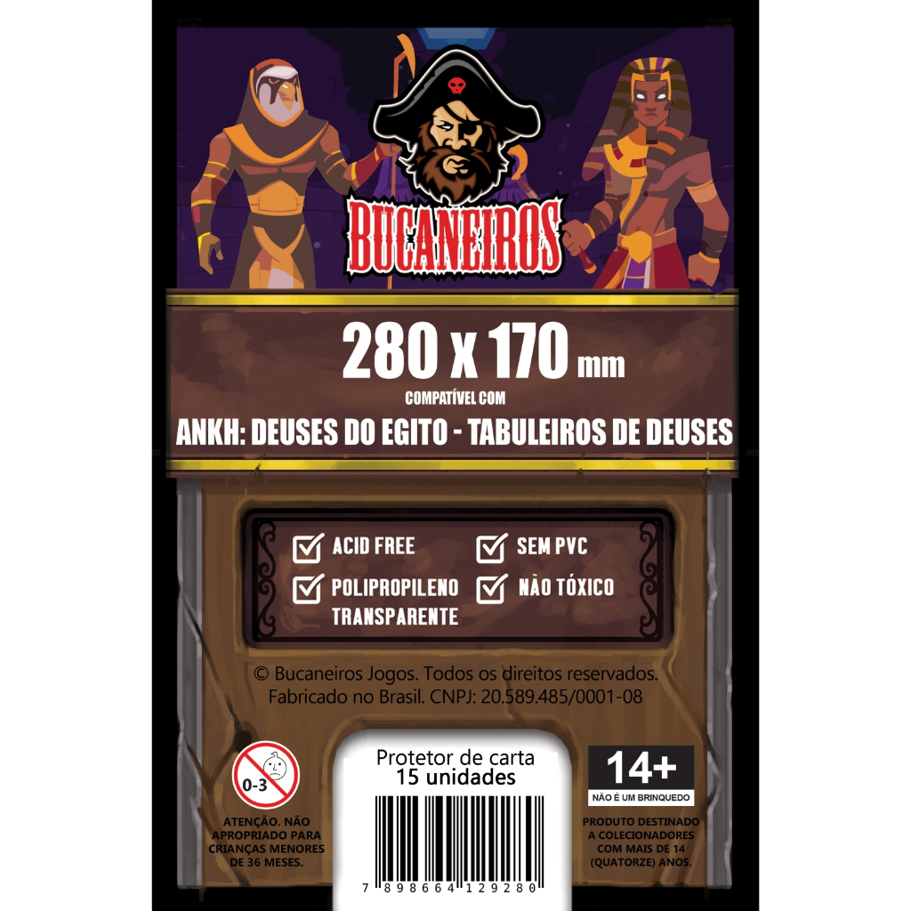 Sleeve Customizado para Ankh: Deuses do Egito - Tabuleiros de Deuses (280 x 170)