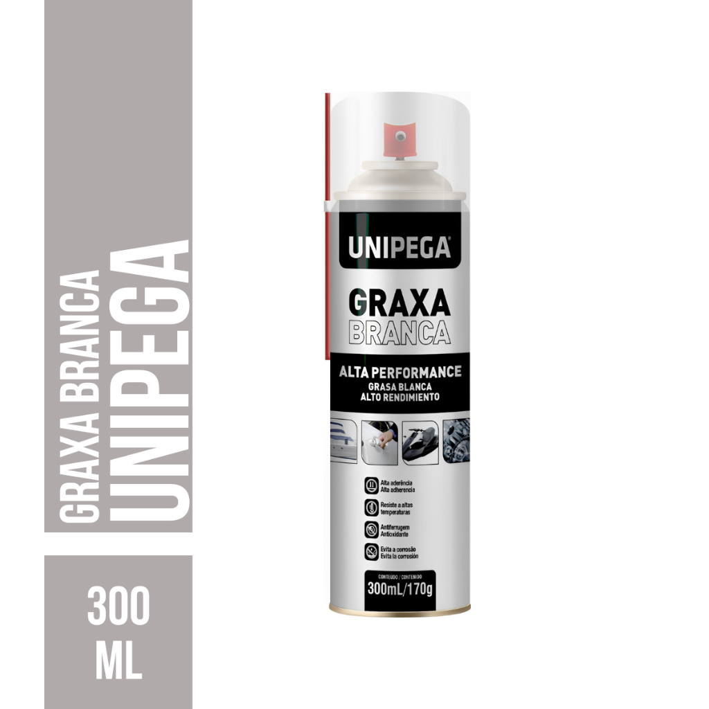 Graxa Branca de Litio Spray Alta Performance 300ml – Proteção e Lubrificação em Oferta na Shopee