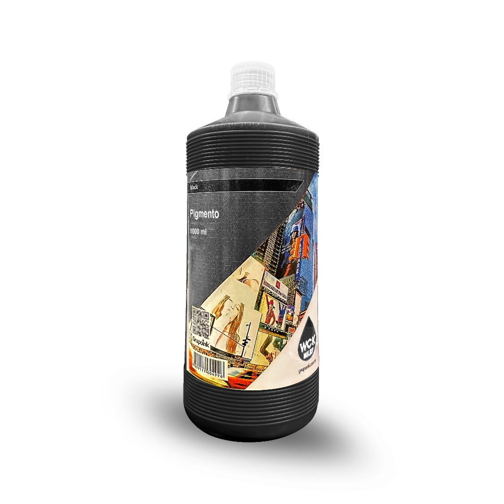 Tinta Pigmentada Wck P/ Impressoras Hp C/ 1 Litro Black