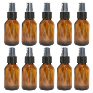 Frascos De Vidro Âmbar 100ML Com Válvula Spray Preta Kit com 5 / 10 unidades em Oferta na Shopee