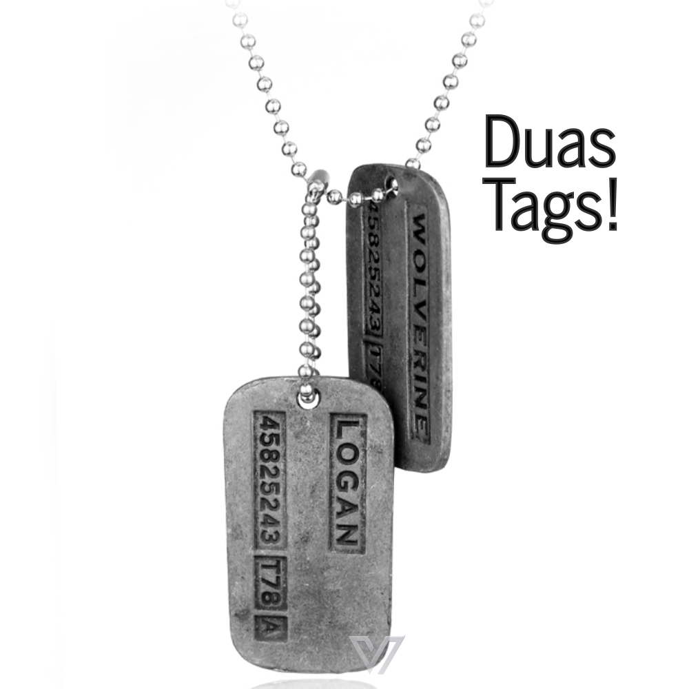 Colar Wolverine Logan Dog Tag X-men Origens Duas Plaquetas Dupla Face Frente e Verso em Oferta na Shopee