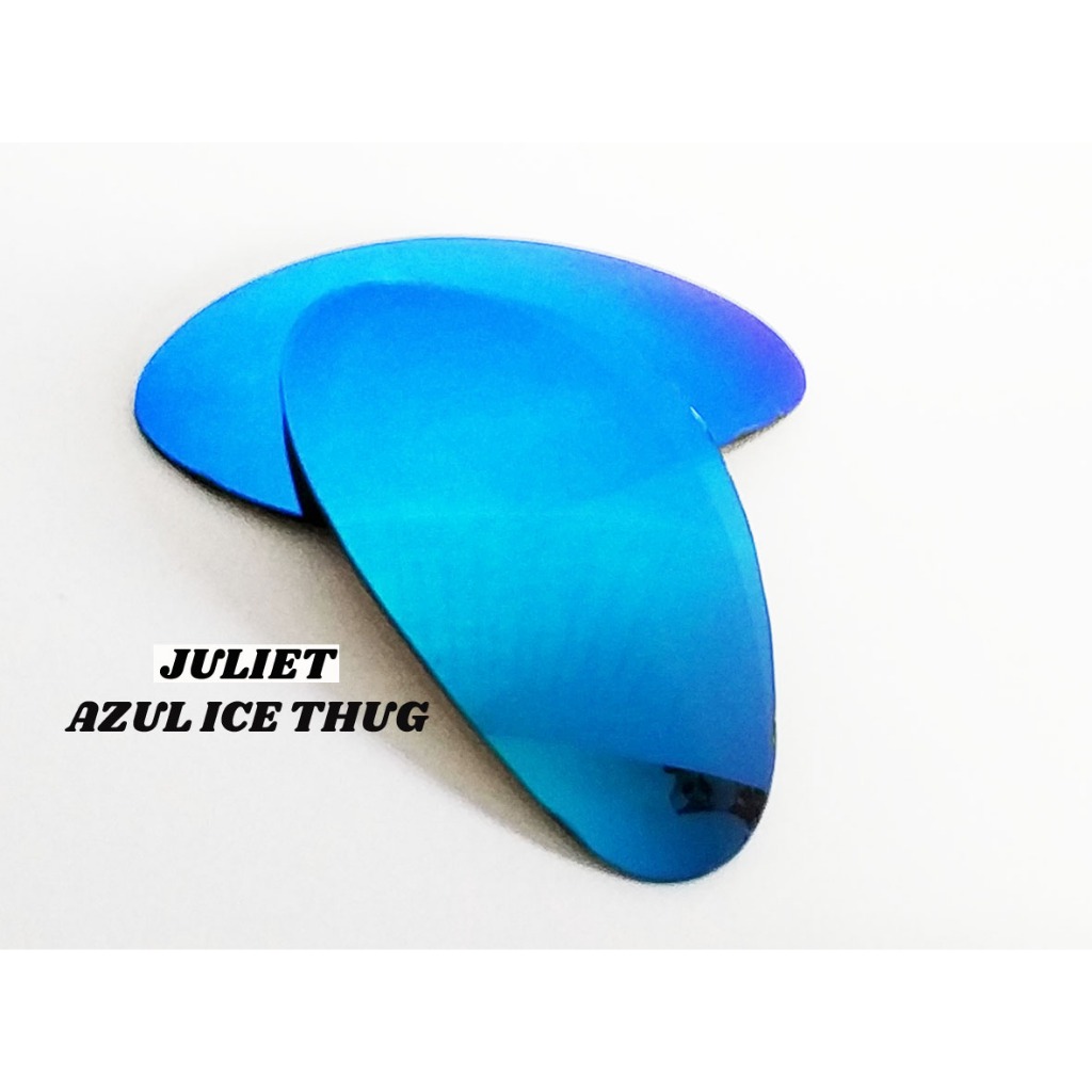 LENTE JULIETE AZUL CLARA ICE THUG ESPELHADA POLARIZADA COM PROTEÇÃO UV UVA 400