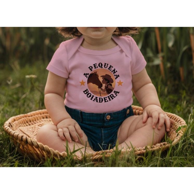 Body De Bebê Colorido Infantil A Pequena Boiadeira Simbolo Country Diversas Cores em Oferta na Shopee
