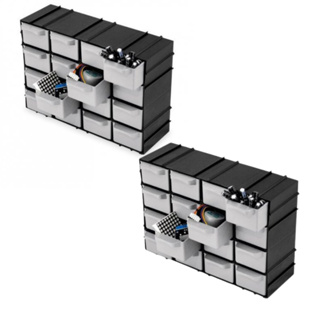 Kit 2 Caixa Organizadora Gaveteiro Para Ferramentas Pescas Com 32 Gavetas Empilhavel Plastico em Oferta na Shopee