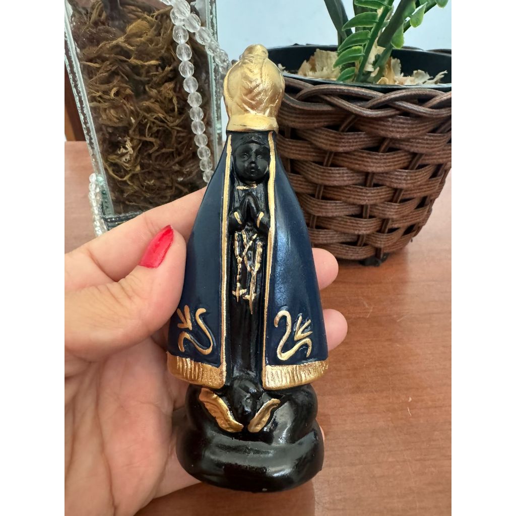 kit 10 Imagens Nossa Senhora Aparecida em 10cm pintadas com tinta automotiva, resistentes
