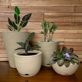 Kit 4 Vasos texturizado para Flor  Decorativos Coluna Red N1 e N2 + Bojo Red N1 + Bacia N1 em Oferta na Shopee