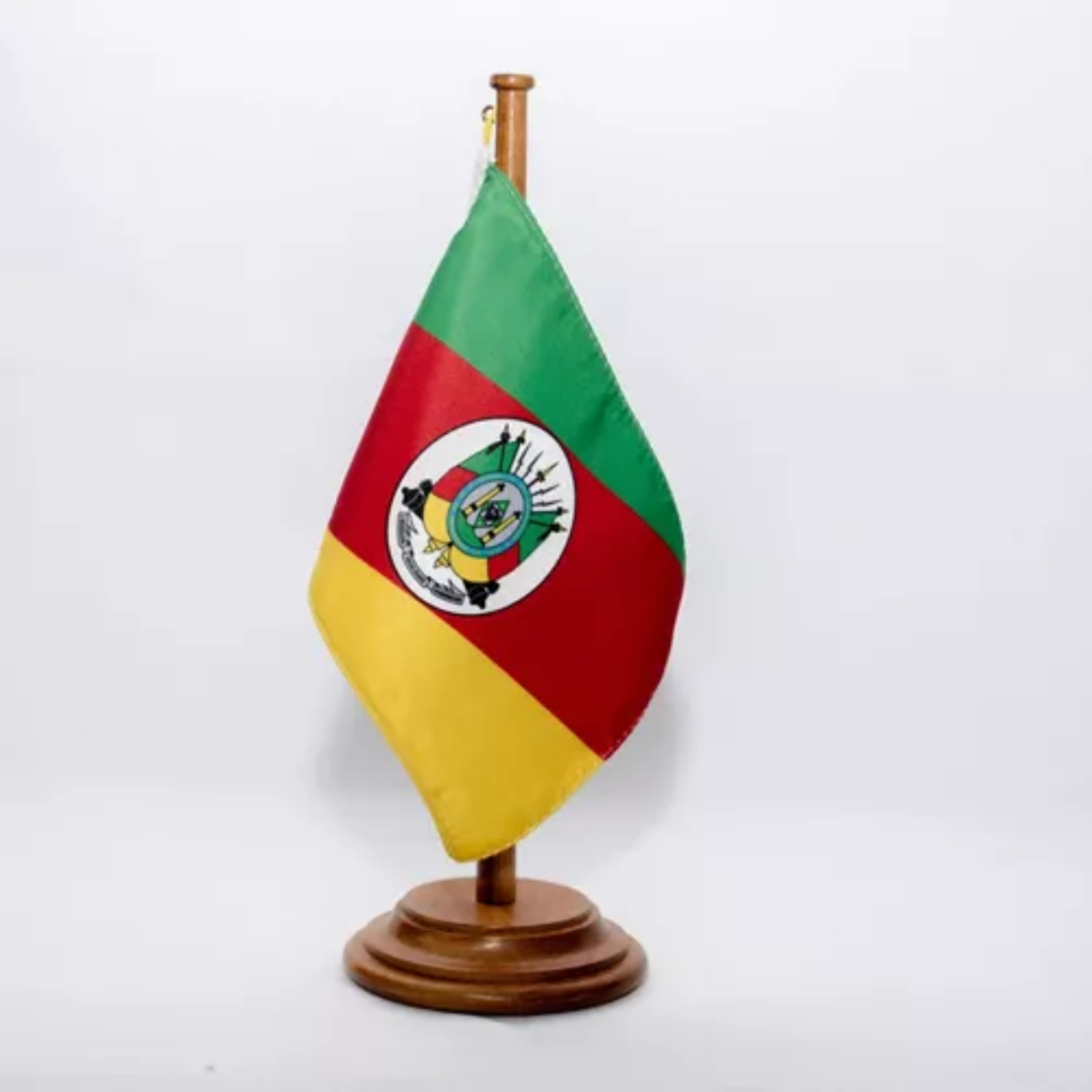 Bandeira de Mesa com Pedestal - Rio Grande do Sul
