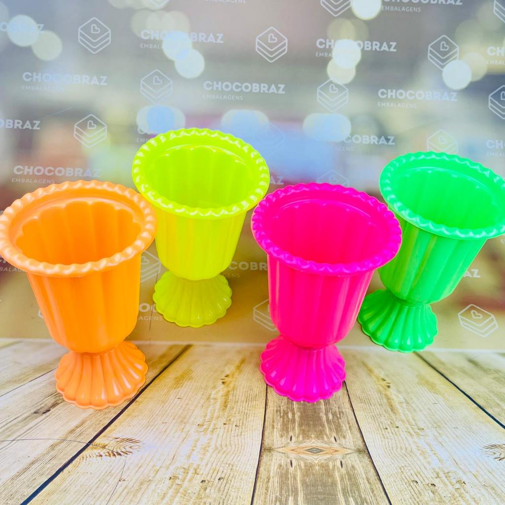 KIT 4 Vaso Grego Para Festa NEON 19 X 12,5 (CHOCO)