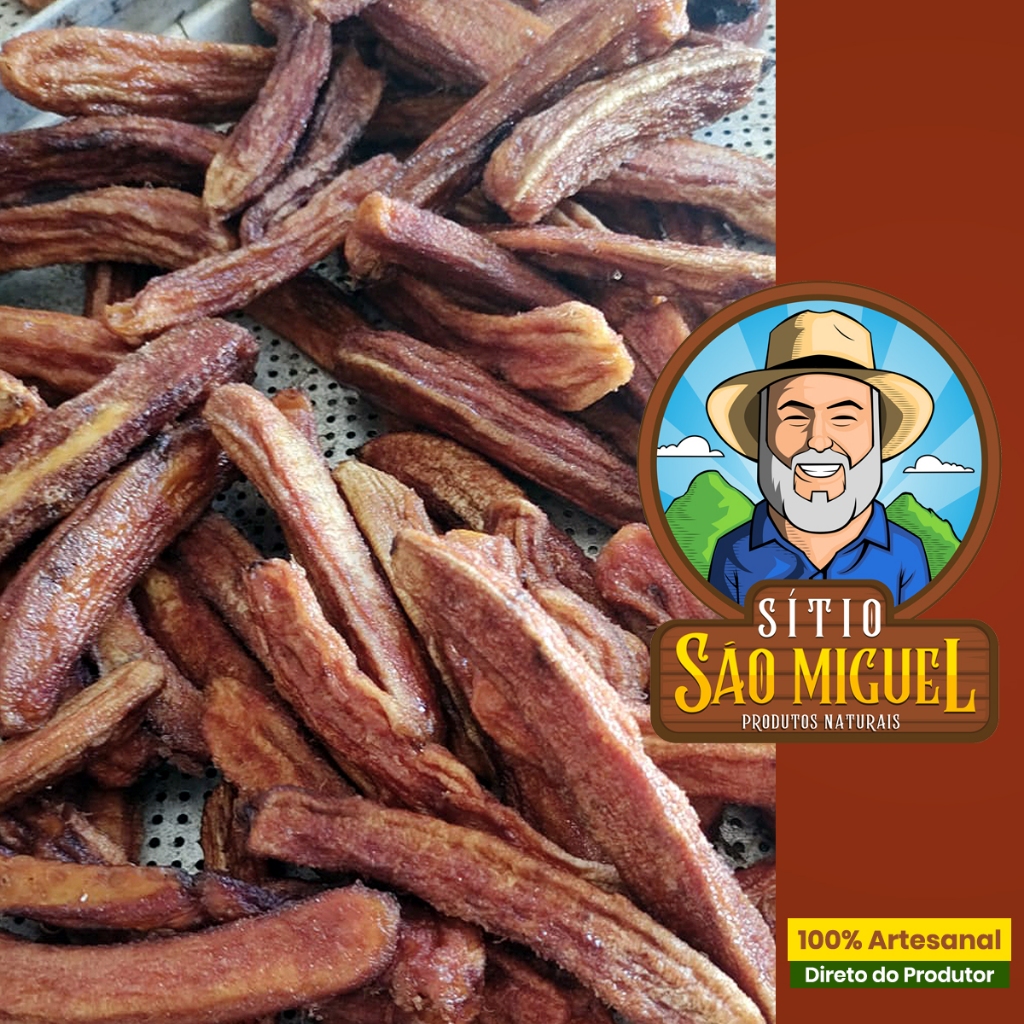 02 kg Banana Passa Sem Adição de Açucar e Conservantes - Compre Direto do Produtor Rural