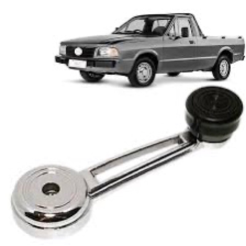 MANIVELA DO VIDRO FORD CORCEL II 77/86 DEL REY 81/91 PAMPA 82/97 F1000/ F4000 ZAMAC CROMADA (ORIG D2TU8123342B/ BD2M54223342A)
