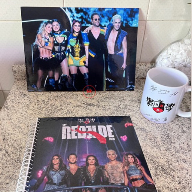 Kit RBD Soy Rebelde Tour Caderno Placas Caneca personalizados