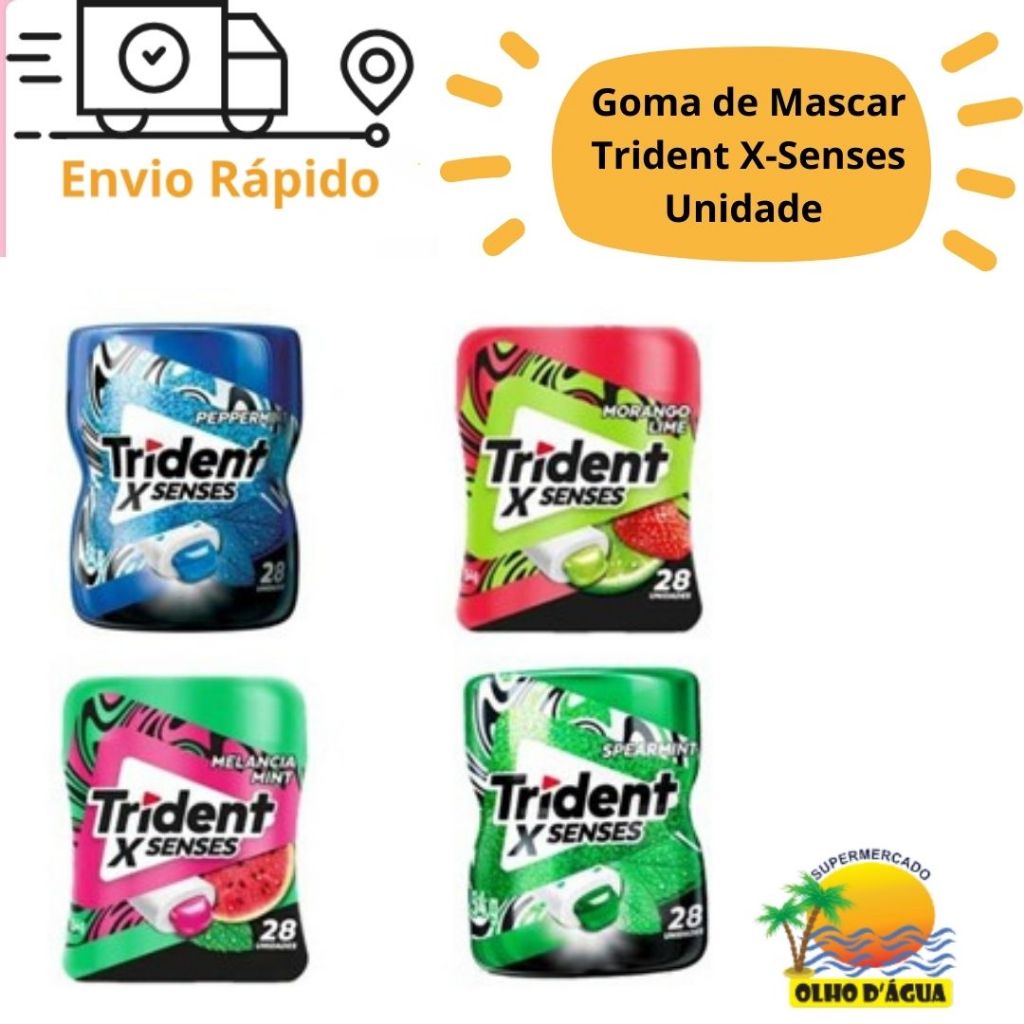 Goma de Mascar Trident X-Senses Unidade - Escolha seu Sabor
