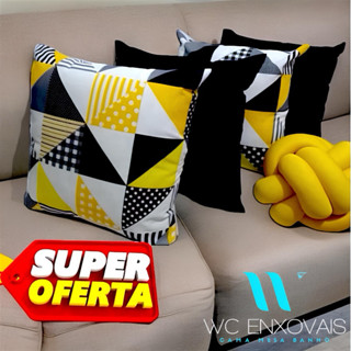 Promoção kit com 4 capas de almofadas para sofá c/ zíper.