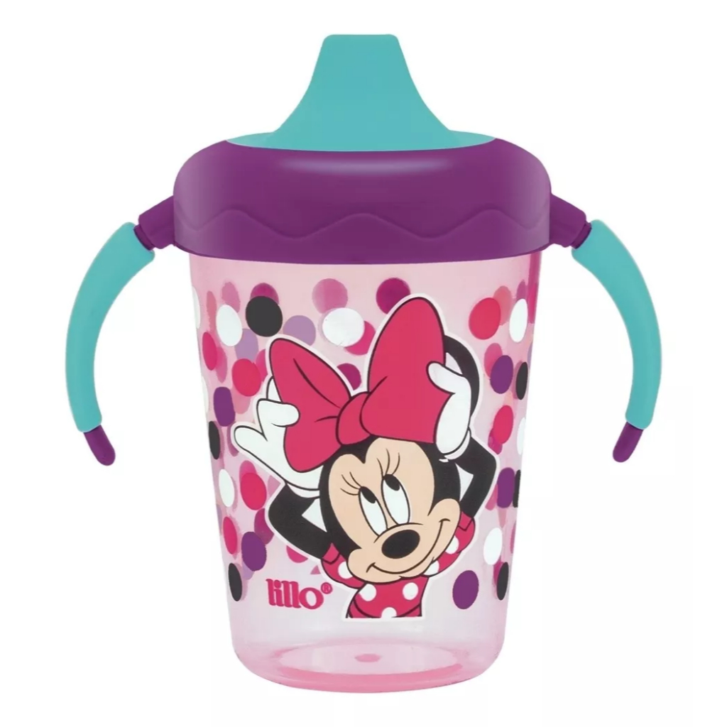 Copo Caneca Antivazamento Treinamento Aprendizado Disney Minnie +6 Meses Lillo
