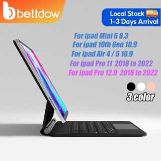 Bettdow Teclado Mágico para ipad Pro 1112.9 Air 4 5 Air6 10th Gen Mini6 Caso Teclado Bluetooth Sem Fio iPad não incluído em Oferta na Shopee