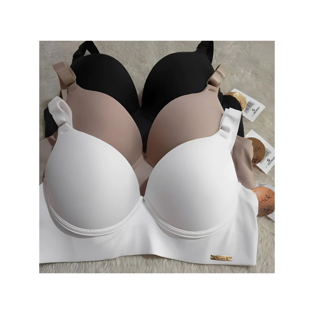 Kit C/ 2 Sutiãs Básicos Reforçados Microfibra com Bojo - Lingerie Direto da Fábrica Tamanh...