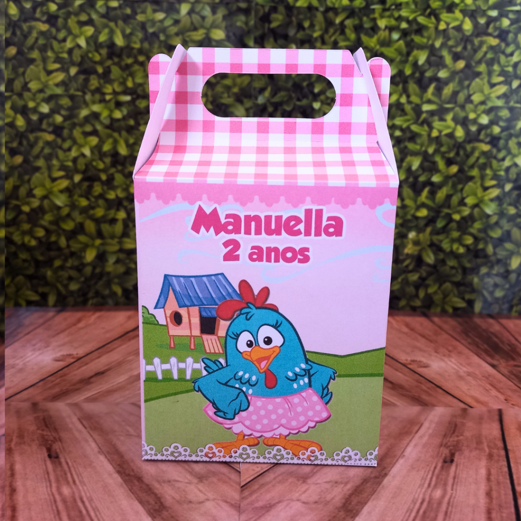 20 Caixinha Surpresa Personalizadas Para Festa Galinha Pintadinha Maletinha Personalizada