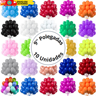 10 Unidades Balão Bexiga Latex 9 Polegadas Para Festas e Eventos em Oferta na Shopee