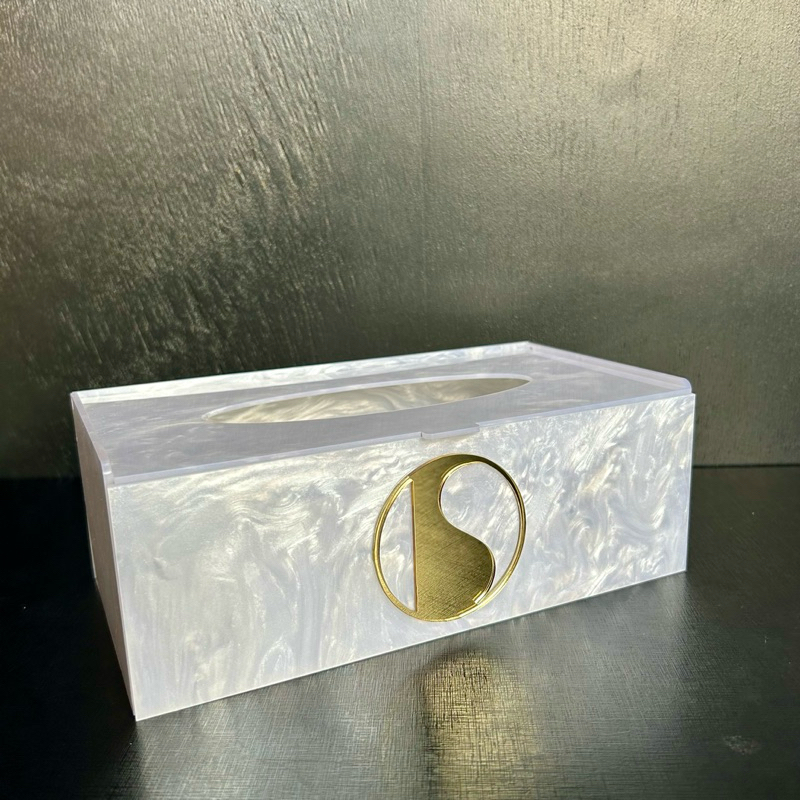 Caixa Porta Luvas organizador papel lenço máscara personalizada madrepérola studio clinica consultorio beleza em Oferta na Shopee