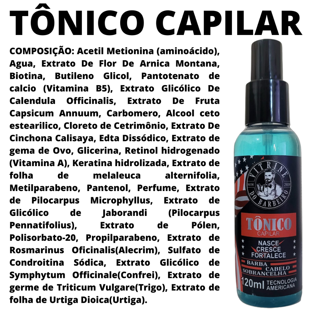 Detalhes do Tônico Capilar + Dermaroller O Melhor Kit Para Cabelo Com Queda Difusa
