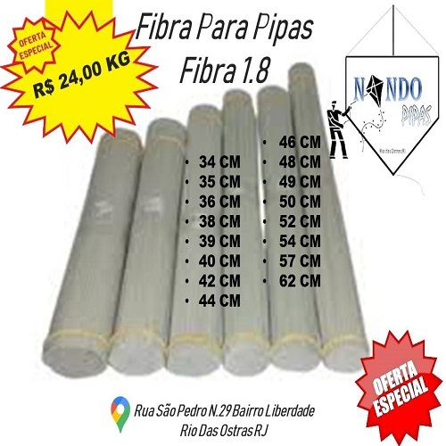 Vareta De Fibra, Para Fazer Pipas  1.8mm Vários Tamanhos em Oferta na Shopee