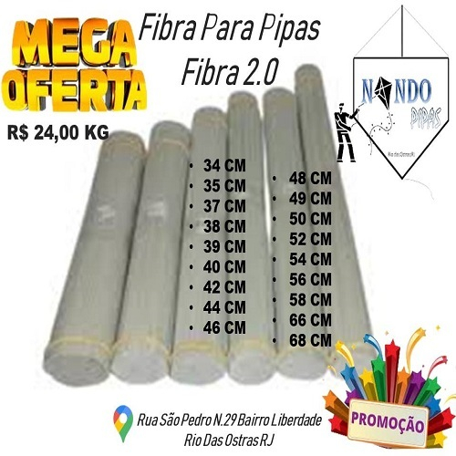Vareta De Fibra, Para Fazer Pipas  2.0mm Vários Tamanhos em Oferta na Shopee