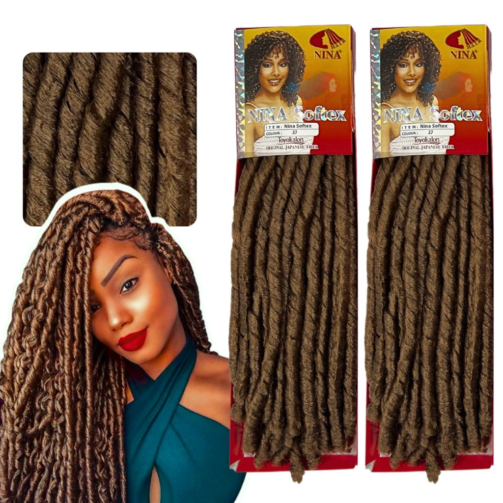Kit 2 Cabelo Nina Softex Original Crochet Braid Cacheado em Oferta na Shopee