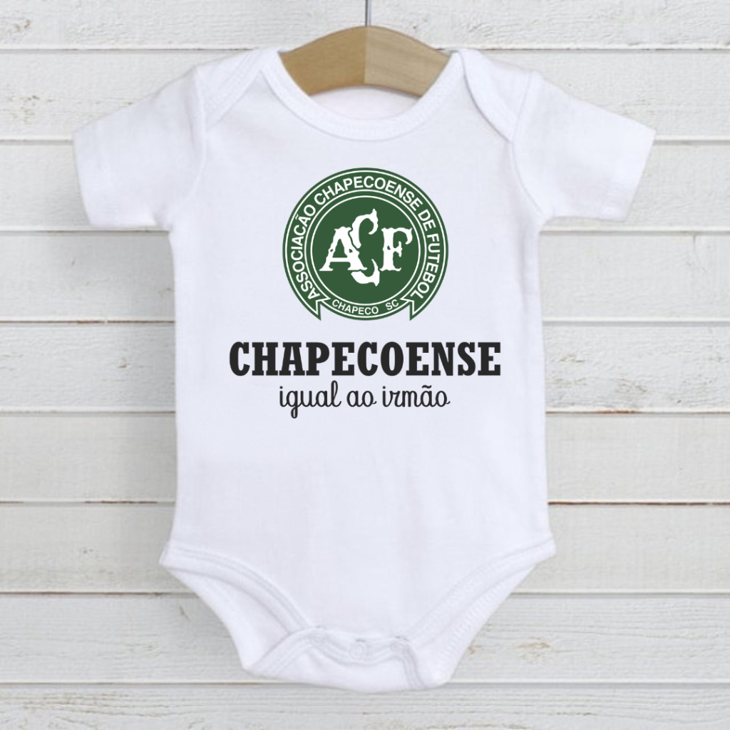 Roupa de Bebê Body time futebol Chapecoense igual ao irmão