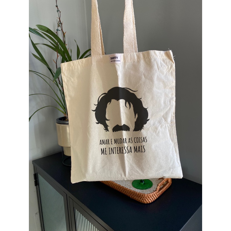 Sacola Ecológica / ECOBAG / Bolsa / Pintada a mão Belchior - DAVITY
