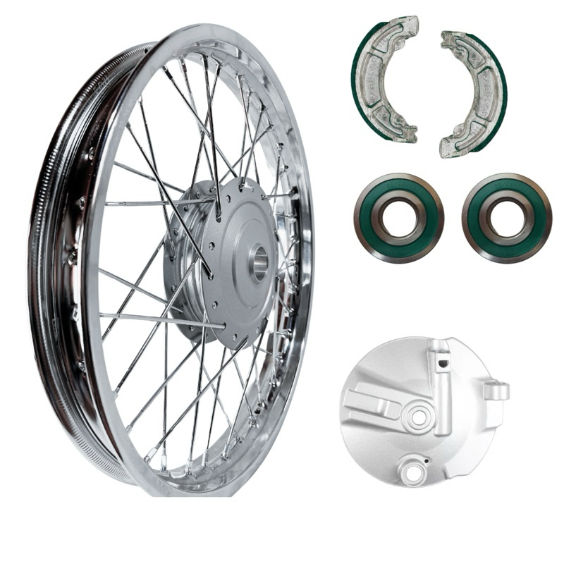 Aro dianteiro Cg Titan Fan + Espelho + Patim + Rolamentos Moto 150 e 125 Ano 2009/2023